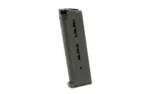 Wilson magazine, black angled view with steel body, witness slots and base pad