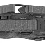 MAGPUL MS3 SINGLE QD SLING G2 GRY, gray folded sling with buckles, adjuster and attachment hardware