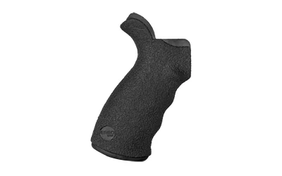ERGO X GRIP HEAVY TEXTURE BLACK black pistol grip, side view with textured surface and finger grooves