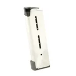 Wilson OFC magazine, stainless front view with black ultra-thin base pad