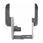 WILSON TAC AMBI SAFETY STNLS front view, silver ambidextrous levers with dark base