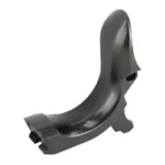 WILSON BULLET PRF BVRTL GRIP SFTY BL angled side view, dark curved grip safety