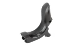 WILSON BULLET PRF BVRTL GRIP SFTY BL angled side view, dark curved grip safety