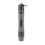 Aquamira AQUAM SURVIVAL STRAW FILTER TACTICAL gray and black cylindrical filter upright
