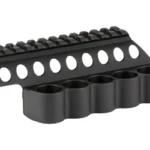 Mesa SureShell aluminum carrier with rail, black, side view with six shell loops