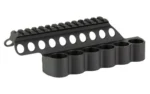 Mesa SureShell aluminum carrier with rail, black, side view with six shell loops