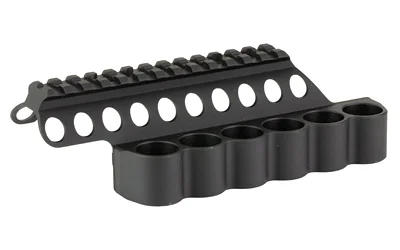 Mesa SureShell aluminum carrier with rail, black, side view with six shell loops