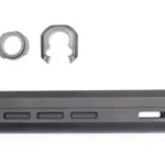 Mesa Truckee Ben M4 M-LOK 8.5-inch black handguard with two mounting rings, side view