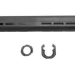 Mesa Truckee Ben M4 M-LOK 15-inch black handguard with two mounting rings, side view