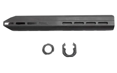Mesa Truckee Ben M4 M-LOK 15-inch black handguard with two mounting rings, side view