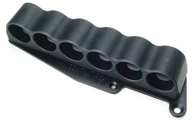 MESA SURESHL CARRIER REM black six-loop shell carrier, angled top view with mounting holes