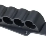 MESA SURESHL CARRIER REM 4-12GA LS black angled side view with four shell loops and mounting bracket