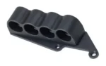 MESA SURESHL CARRIER REM 4-12GA LS black angled side view with four shell loops and mounting bracket