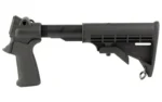 MESA LEO GEN 2 TEL STK KIT REM 870 black side view with pistol grip and adjustable stock