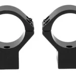 Talley LW Rings Tikka T3/X black scope ring pair, front view