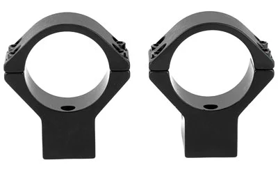 Talley LW Rings Tikka T3/X black scope ring pair, front view