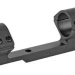 TALLEY LW RINGS HENY H006/H012 1" ME black one-piece scope mount with two rings, angled view
