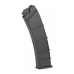SGMT Vepr 12GA 12RD magazine, black curved body in angled side view