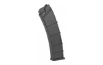 SGMT Vepr 12GA 12RD magazine, black curved body in angled side view
