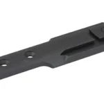 MESA SIGHT MOUNT FOR BEN SBE3 ACRO, black metal sight mount in angled top view with screw holes