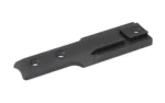 MESA SIGHT MOUNT FOR BEN SBE3 ACRO, black metal sight mount in angled top view with screw holes