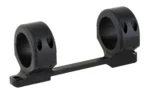 DNZ REM 700 SA RH HIGH 34MM BLK, angled side view of one-piece base with two rings