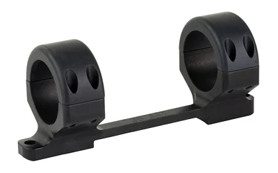 DNZ REM 700 SA RH HIGH 34MM BLK, angled side view of one-piece base with two rings