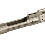 FailZero FZ M16/M4 BOLT CARRIER GROUP, silver bolt carrier group in angled side view