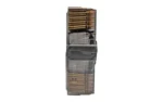 MAG CROSS IND 10RD 5.56 POLY BLK translucent black magazine, front view with visible cartridges