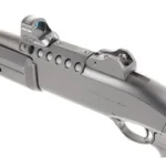 MESA RFLX MNT BER 1301 TAC RMR gray mount installed on shotgun rail with compact optic