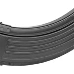 MAG SGMT AK47 762X39 30RD STL black curved steel magazine side view with ribbed body