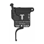 TriggerTech TRIGRTECH R700 PRIMRY FLAT CLN RH black trigger unit with flat trigger, side view