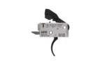 TriggerTech TRIGRTECH AR10 2STG DUTY CURVE 3.5LB, silver housing with black curved trigger