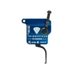 TriggerTech TRIGRTECH R700 R DIAMOND FLAT LH, blue housing with black flat trigger and top lever