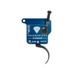 TriggerTech TRIGRTECH R700 R DIAMOND CRVD LH, blue housing with black curved trigger and top lever