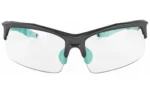 WALKER'S IMPACT RESIST SPRT GLS TEAL front view, clear lenses with teal accents