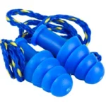 WALKER'S 1PK BL CRDED EARPLUG blue corded earplugs with yellow details