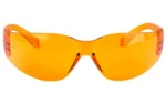 WALKER'S WRAP SPRT GLASSES AMBR front view, amber wraparound lens