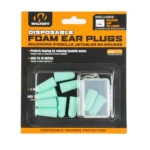 WALKER'S FOAM EAR PLUGS 5 PAIRS TEAL in black and orange blister pack with plastic case