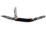 Cold Steel GNTLMNS STCKMAN, side view with three blades open and red-brown textured handle