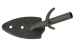 SKULL HOOKER FLUSH WALL MOUNT black textured metal mount with two screw holes and curved hook