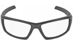WALKER'S VECTOR SHOOTING GLASSES CLR, front view of clear rectangular lenses with black frame and arms