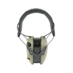 WALKER'S RAZOR X-TRM COOLING PAD FDE front view on green and black folding earmuffs