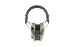 WALKER'S RAZOR X-TRM COOLING PAD FDE front view on green and black folding earmuffs