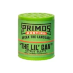 Primos The Lil Can Deer Call, front view of green cylindrical call with printed label and perforated top