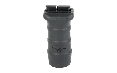 primary-21007 TangoDown M-LOK Stubby Vertical Grip black, front view with ribbed grip and top mount