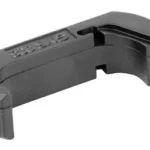 TangoDown Vickers Glock Gen 4/5 Mag Release, black extended release in angled view