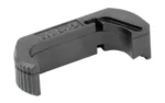 TangoDown Vickers Glock Gen 4/5 Mag Release, black extended release in angled view