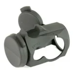 TangoDown IO T1 Cover, black angled view with hinged lens caps and side opening