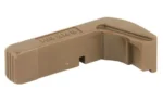 TangoDown TANGO DWN EXT FOR GLK MAG RELEASE GT tan extended magazine release, angled view